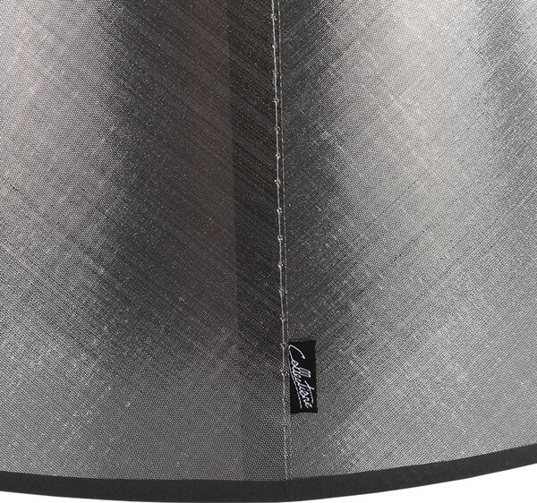 Strieborno-čierne tienidlo Azzuro drum - Ø20cm * 11,5 / E27 - Collectione