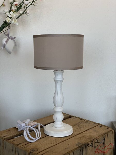 Krémové lampové tienidlo Godard - Ø 19*12 cm - Clayre & Eef