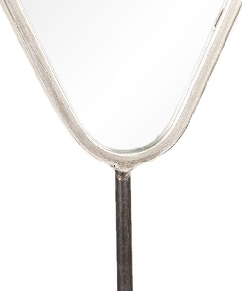 Strieborné antik kovové stolné kozmetické zrkadlo - 14*9*43 cm - Clayre & Eef