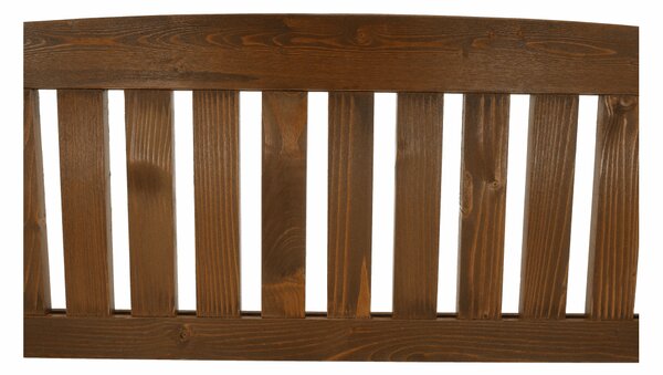 KONDELA Záhradná lavička, hnedá, 123,5 cm, DILKA