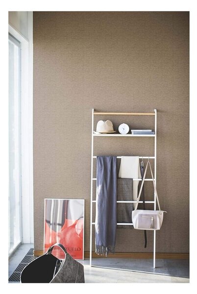 Biely vešiak s poličkou YAMAZAKI Tower Ladder