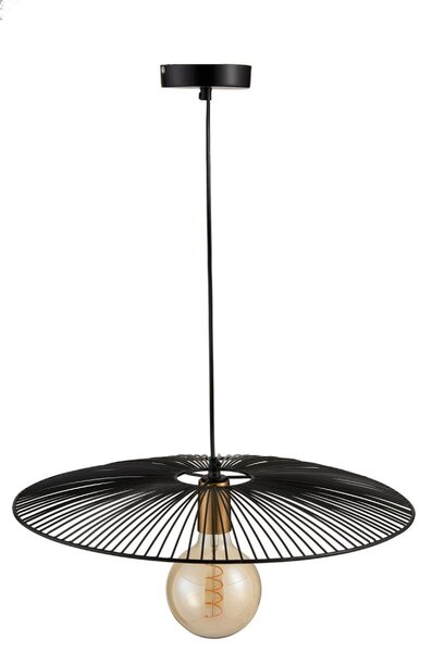 Čierne kovové stropné svetlo Line large - Ø 50 * 90 cm - J-Line by Jolipa