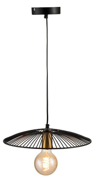 Čierne kovové stropné svetlo Line small - Ø 35 * 85 cm - J-Line by Jolipa