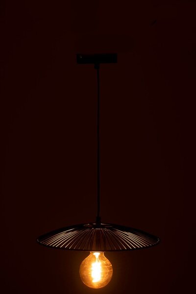 Čierne kovové stropné svetlo Line small - Ø 35 * 85 cm - J-Line by Jolipa