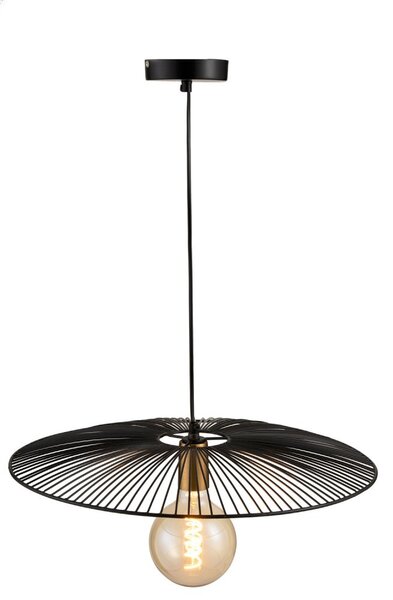 Čierne kovové stropné svetlo Line large - Ø 50 * 90 cm - J-Line by Jolipa