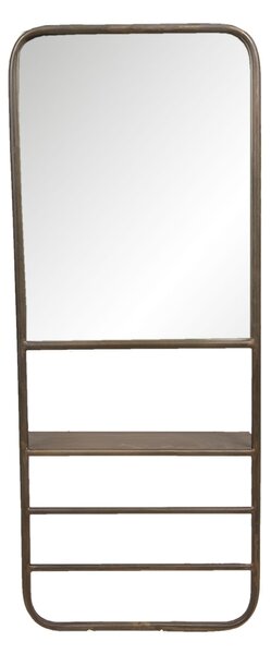 Zrkadlo s policou a vešiakom Tempeste - 40 * 14 * 100 cm - Clayre & Eef