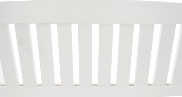KONDELA Záhradná lavička, biela, 123,5 cm, DILKA