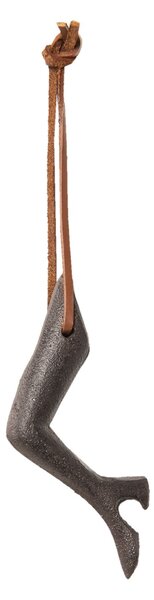 Kovový príručný otvárač na fľaše v tvare dámskej nohy s podpätkom - 3 * 2 * 10 cm - Clayre & Eef