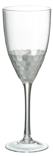 Pohárik na červené víno Silver - Ø 8 * 23,5 cm - J-Line by Jolipa