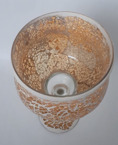 Champagne sklenený svietnik na nohe Mosaik - Ø 11 * 25 cm - Ostatní