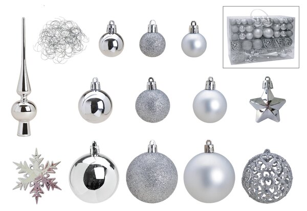 SADA VIANOČNÝCH GULÍ 111-dielne X-Mas - Vianočné dekorácie, Online Only