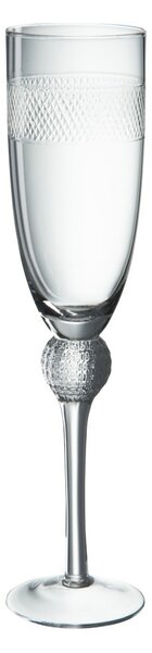 Pohár na šampanské s prúžkom Flute - ∅ * 6 * 26 cm - J-Line by Jolipa
