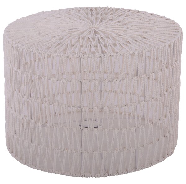Biele povrázkové tienidlo na stolnú lampu Luca cylinder - Ø 40 * 28cm / E27 - Collectione