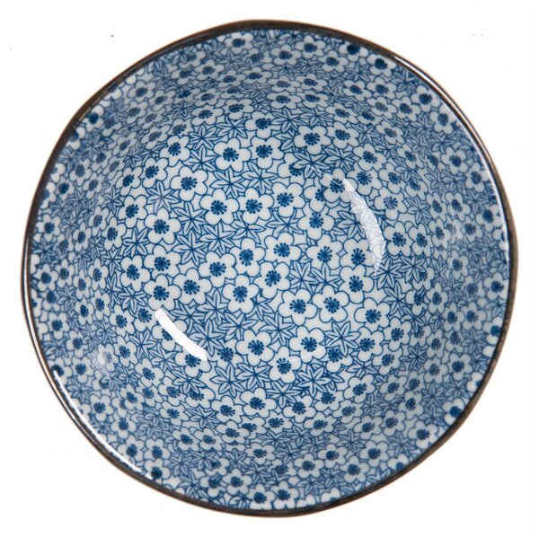 Hlboký tanier s modrými kvietkami BlueFlowers - Ø 20 * 4 cm - Clayre & Eef