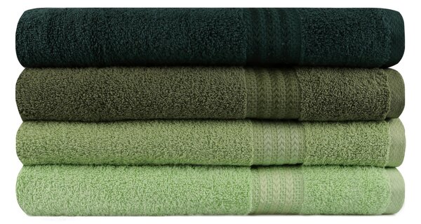 SADA UTERÁKOV, 70/140 cm, zelená, tmavozelená, svetlozelená, olivovozelená - Kúpeľňový textil, Online Only