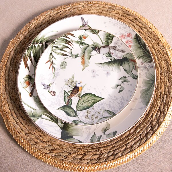 Jedálenský tanier Tropical birds - Ø 26*2 cm - Clayre & Eef