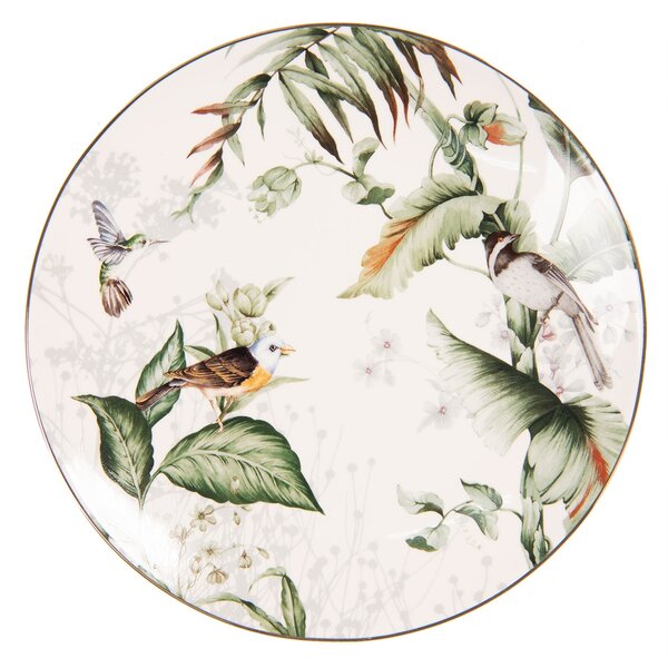Dezertný tanier Tropical birds - Ø 20*2 cm - Clayre & Eef
