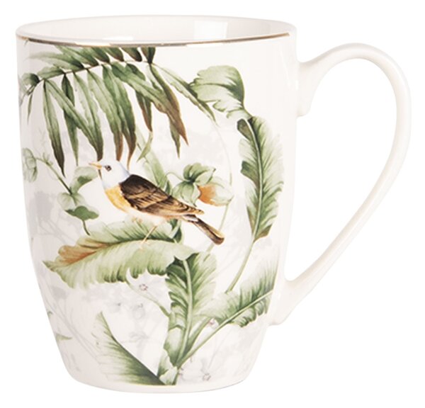 Porcelánový hrnček Tropical birds - 0.36L - Clayre & Eef