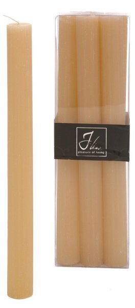 Box 6ks mandľová stolové sviečka - Ø2 * 23,5cm - 13hodin - J-Line by Jolipa