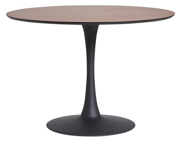 Okrúhly jedálenský stôl s doskou v orechovom dekóre Marckeric Oda, ⌀ 110 cm