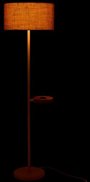 Biela kovová stojaca lampa s nabíjaním na telefón Metvit- Ø 45 * 166cm - J-Line by Jolipa