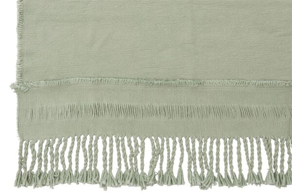 Zelený pléd Tassel so strapcami - 130 * 170 cm - J-Line by Jolipa