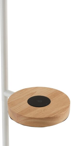 Biela kovová stojaca lampa s nabíjaním na telefón Metvit- Ø 45 * 166cm - J-Line by Jolipa