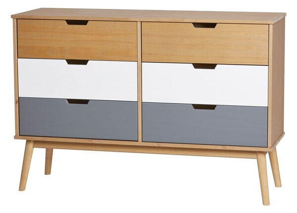 Komoda z masívneho borovicového dreva Marckeric Cusco, šírka 120 cm