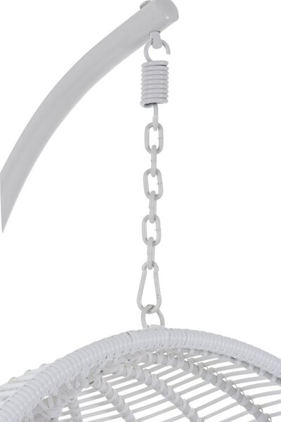 Závesné biele záhradné ratanové kreslo Lounge White -119*110*193 cm - J-Line by Jolipa