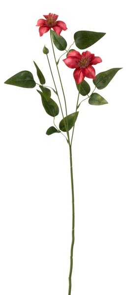 Ružová kytička Clematis -61cm - J-Line by Jolipa