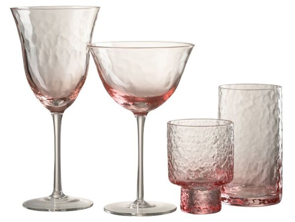 Ružová pohár na vodu Verma - Ø7 * 13 cm - J-Line by Jolipa