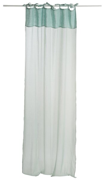 Mintovy bavlnený voál / záclona na zaväzovanie - 140 * 290cm - J-Line by Jolipa