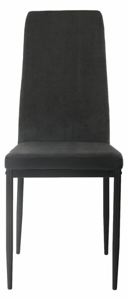 KONDELA Jedálenská stolička, tmavosivá/čierna, ENRA