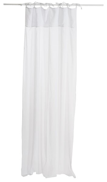 Biely bavlnený voál / záclona na zaväzovanie - 140 * 290cm - J-Line by Jolipa