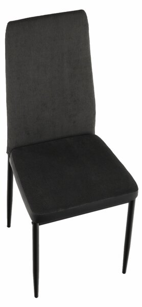 KONDELA Jedálenská stolička, tmavosivá/čierna, ENRA
