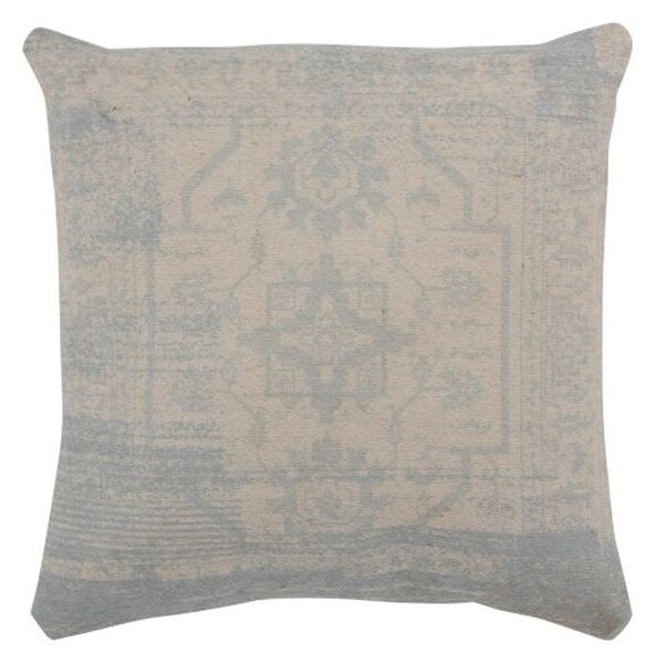 Béžovo-modrý vankúš Jacquard - 45 * 45cm - J-Line by Jolipa