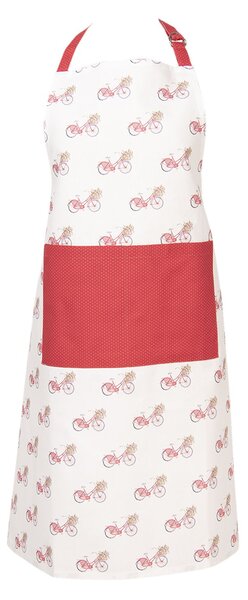 Kuchynská bavlnená zástera Red Bicycle - 70 * 85 cm - Clayre & Eef