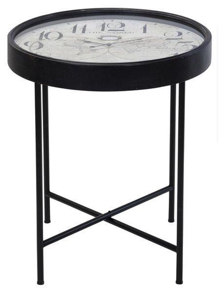 Prístavný stolík CLOCK čierna
