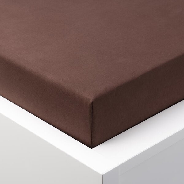 Napínacia plachta na posteľ jersey EXCLUSIVE čokoládová jednolôžko