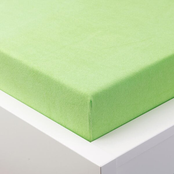 Napínacia plachta na posteľ froté EXCLUSIVE zelené jablko jednolôžko