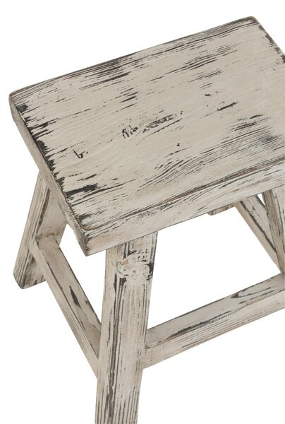 Drevená biela stolička Ibiza - 40*37*45cm - J-Line by Jolipa
