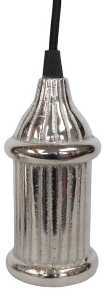 Strieborné stropné svetlo Ribbed - Ø 7 * 16cm - Colmore by Diga