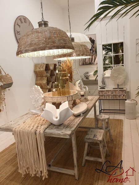 Drevená biela stolička Ibiza - 40*37*45cm - J-Line by Jolipa