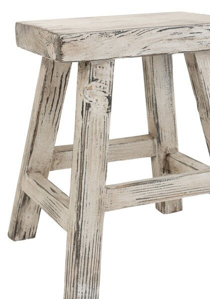 Drevená biela stolička Ibiza - 40*37*45cm - J-Line by Jolipa