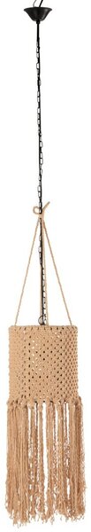 Závesné bavlnené béžové svetlo Macrame - O26 * 76cm - J-Line by Jolipa