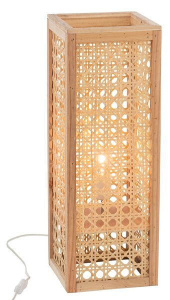 Prírodné bambusová stolná lampa Rectan - 23*23*65cm - J-Line by Jolipa