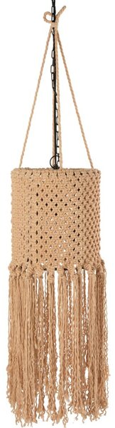 Závesné bavlnené béžové svetlo Macrame - O26 * 76cm - J-Line by Jolipa