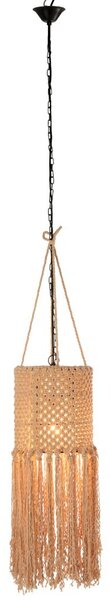 Závesné bavlnené béžové svetlo Macrame - O26 * 76cm - J-Line by Jolipa