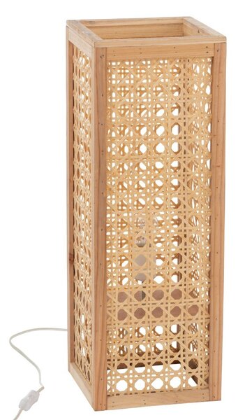 Prírodné bambusová stolná lampa Rectan - 23*23*65cm - J-Line by Jolipa