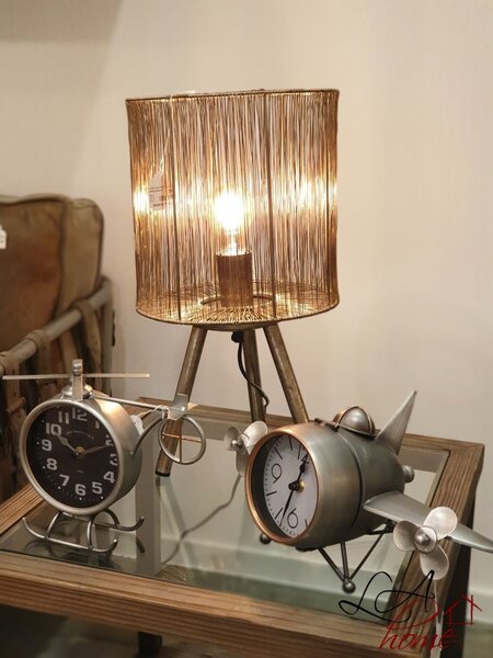 Kovová bronzová stolná lampa Antiek - Ø 25 * 45cm - J-Line by Jolipa